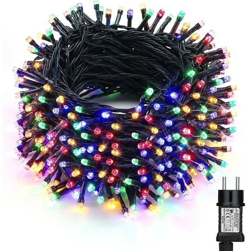 Thumbnail - 100 m LED-Lichterkette für den Außenbereich, 1000 LEDs, mehrfarbig, mit Stecker für Weihnachten, Hochzeit, Party, Haus, ...