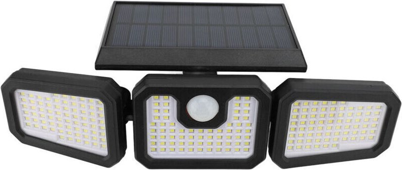 Solar-Wandleuchte für den Außenbereich mit Bewegungsmelder, Fernbedienung, faltbar, IP65, wasserdicht, 210 LEDs, Sicherh...