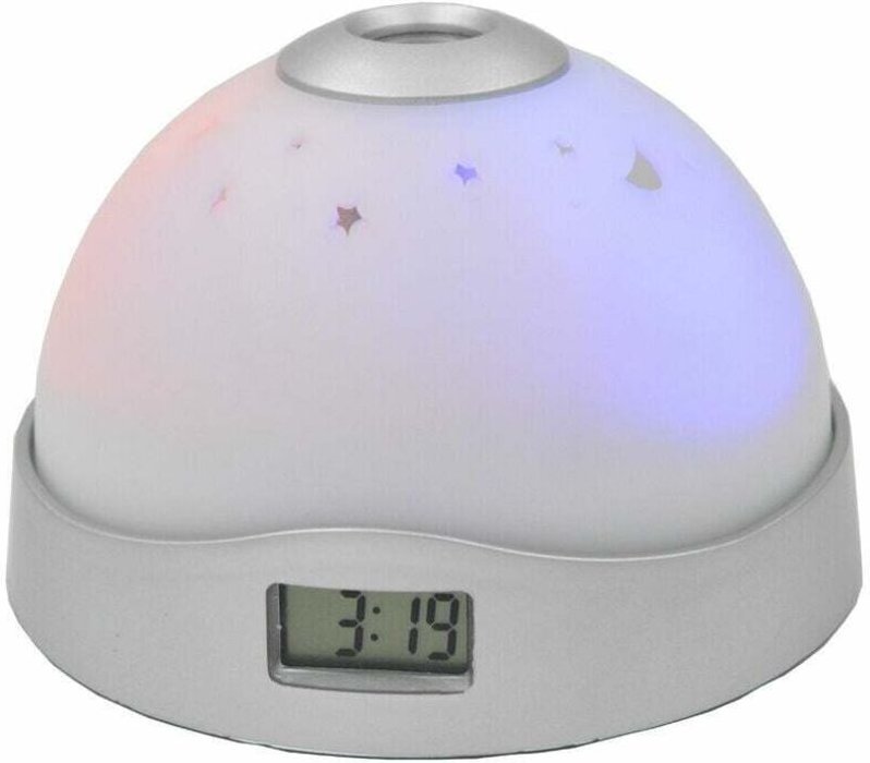 SNQ - Deckenprojektor-Wecker, Projektionswecker mit Stimmungslicht (ohne Batterien), einfacher und praktischer digitaler...
