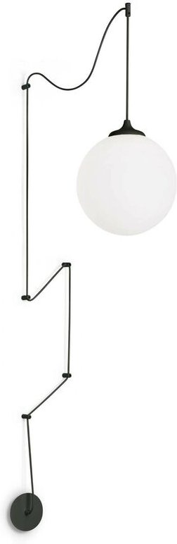 Ideal Lux Boa - 1 Light Globe Deckenanhänger Schwarz, E27