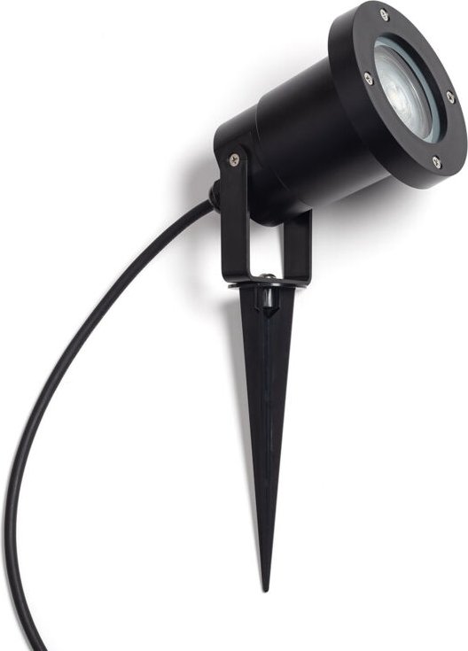 LED Strahler Aussen GU10 mit Erdspieß Roque Schwarz