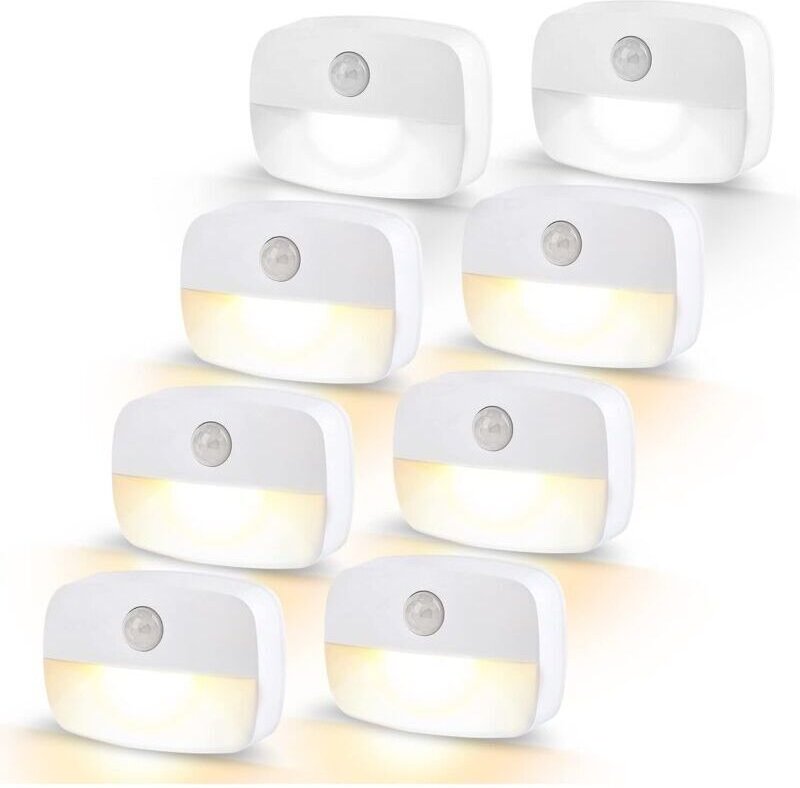 LED-Nachtlichter, Bewegungsmelder mit Dämmerungssensor, Nachtlicht für Babyzimmer, Küche, Flur, Treppenhaus, Wohnzimmer,...