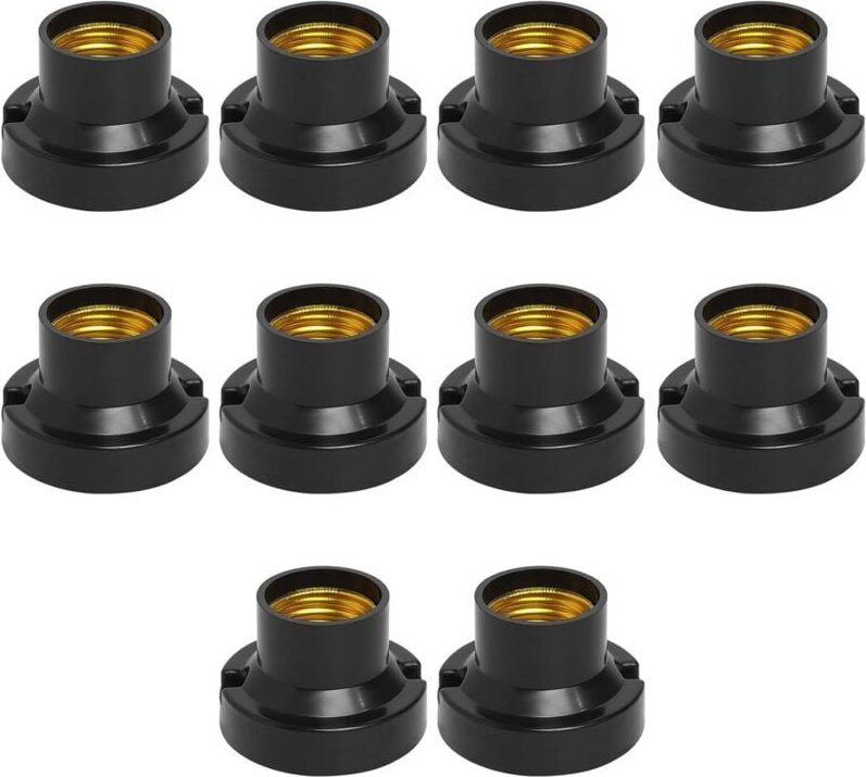 10 Stück E27-Schraubfassungen für Deckenleuchten auf Baustellen, E27-Sockel-Deckenleuchtenhalter, Einbau-Deckenleuchtenh...