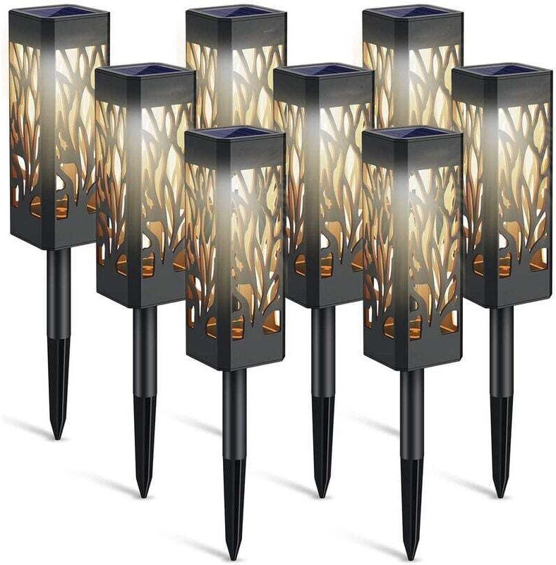 Solar-Gartenleuchten für den Außenbereich, 6-teiliges Set Solar-Gartenlaternen mit warmweißem Licht, IP65 wasserdicht