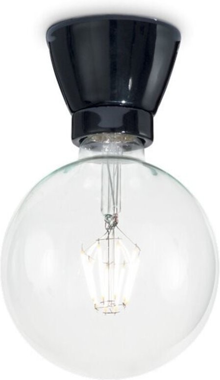 Dekoratives halbbündiges Licht Schwarz, E27