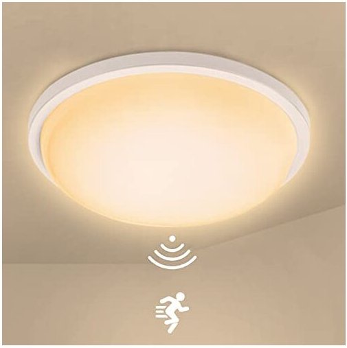 15W led Deckenleuchte mit Bewegungsmelder, led Sensor Deckenlampe Flurleuchte Moderne Rund Deckenlampe mit IP44 Wasserdi...