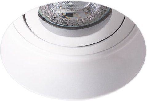 Downlight-Ring Einbau Gips/Gipsplatten Rund für LED Glühbirne GU10 Schnitt Ø 90 mm Trimless Weiß