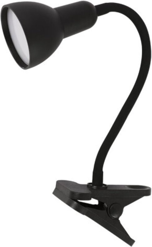 Fabrilamp - Gates Schwarz Flexo Lampe 6w 450lm 5000k Befestigung C/Flexibel Verstellbare Klemme 31x7x11,5 Cm
