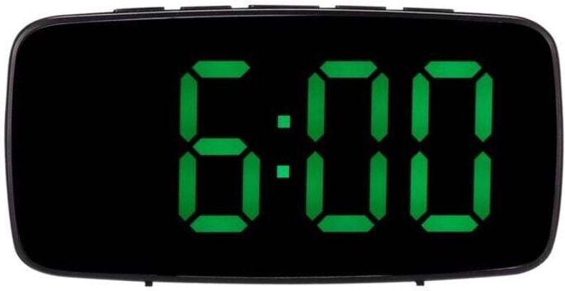 Intelligenter digitaler Nachttischwecker, grüne LED-USB-Reiseuhr mit Schlummerfunktion, Temperaturanzeige, Datumsanzeige...