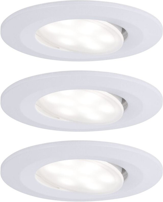 Paulmann - Calla LED-Bad-Einbauleuchte 3er Set 19.5 w IP65 Weiß (matt)