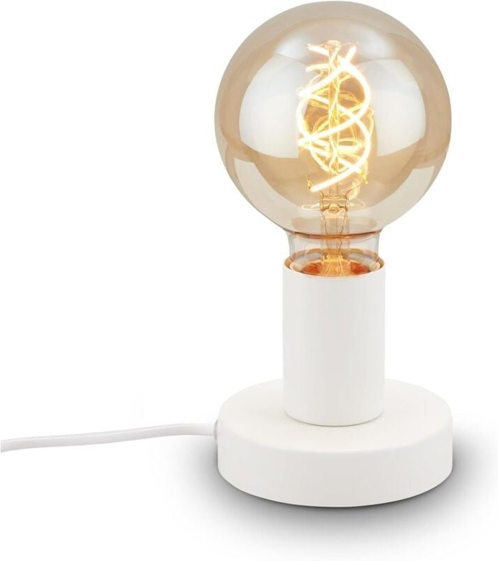 Retro Nachttischlampe mit Schnurschalter, E27 Fassung, max. 10 Watt, Vintage Tischlampe, Schreibtischlampe, Nachttischle...