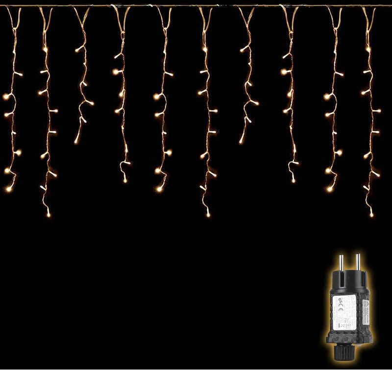 Thumbnail - LED Eisregen Lichterkette Außen 2m, 80er LED Lichtervorhang Innen Weihnachten mit 8 Beleuchtungsmodi und Memory-Funktion...