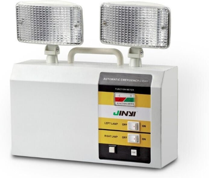 Trade Shop Traesio - Trade Shop - Tragbare wiederaufladbare Notfalllampe, Doppelscheinwerfer, LED-Leuchten -