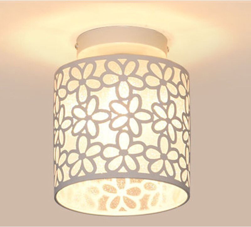 Deckenleuchte Industriell E27 Vintage Deckenlampe - Weiß Lampenschirm aus Metall Für Schlafzimmer Wohnzimmer Cafét Flur ...