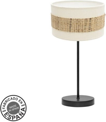 Fabrilamp - Kleine Tischlampe nicaragua 1xe14 schwarz/weiss/natur 43x17x17cm