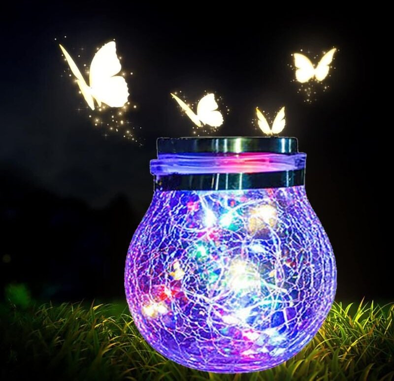 Thumbnail - Solarlaterne für den Garten – wasserdichte Solarleuchte für den Außenbereich – 20 LEDs, dekorative Solarbeleuchtung für ...