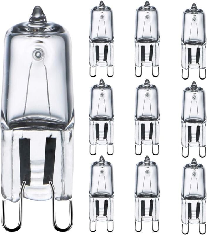 Ersandy - G9-Glühbirne, 42 w (44 w), dimmbar, warmweiß 2800 k, G9-Halogenlampe für Innenbeleuchtung, 230 v, G9-Kapselbir...