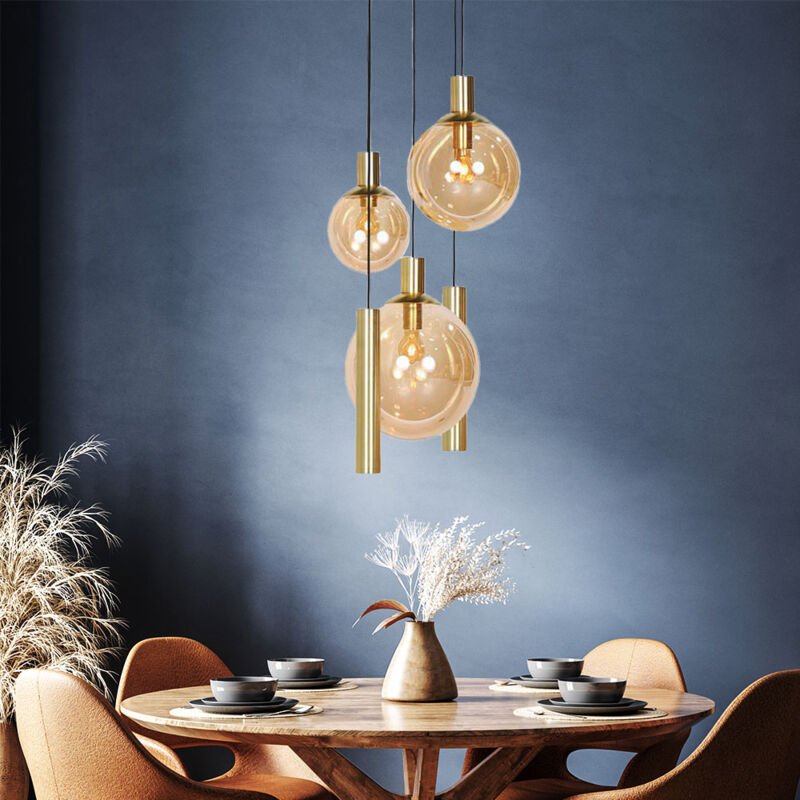 Hängeleuchte - Bollique led - bernstein messing - - Steinhauer