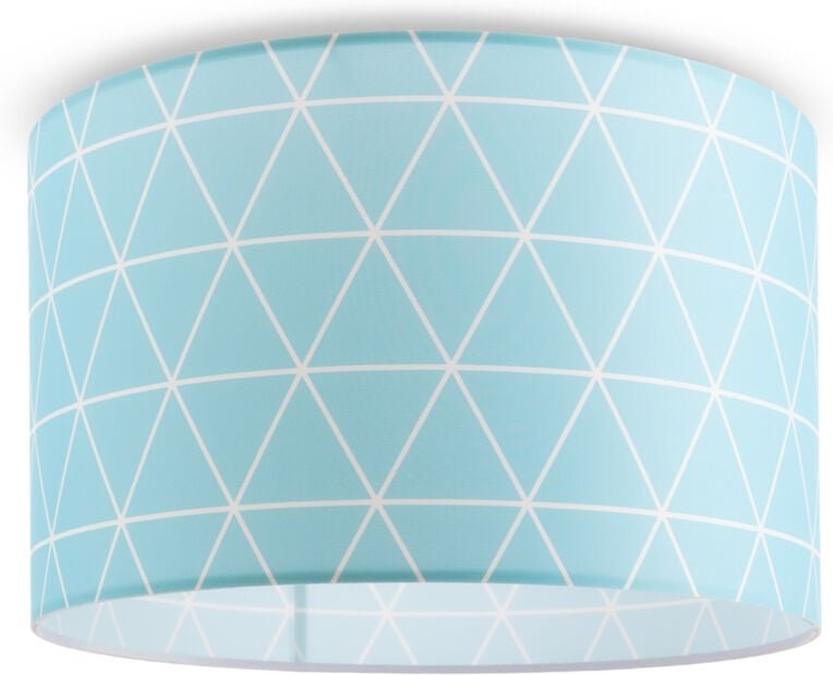 Deckenlampe Lampenschirm Stoff Pendelleuchte E27 Hängeleuchte Schlafzimmer Rund Design 9 (Ø45,5 cm), Deckenleuchte - Wei...