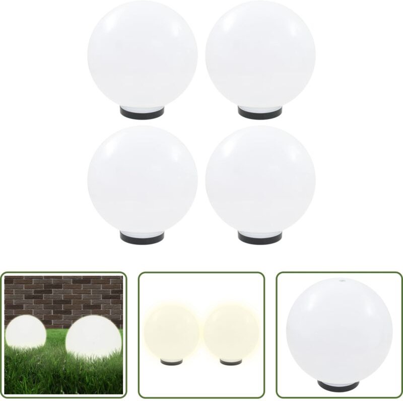 LED-Gartenleuchten - LED-Gartenleuchten 4 Stk. Kugelförmig 30 cm PMMA