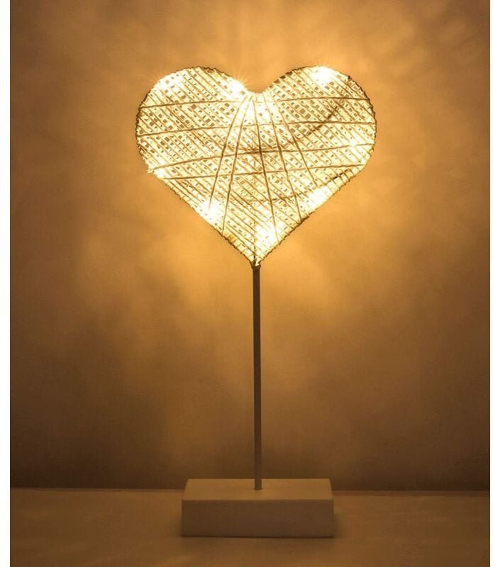 Memkey - Nachtlicht für Kinder, dekorative LED-Schreibtischlampe, batteriebetriebene herzförmige LED-Nachttischlampe, Na...