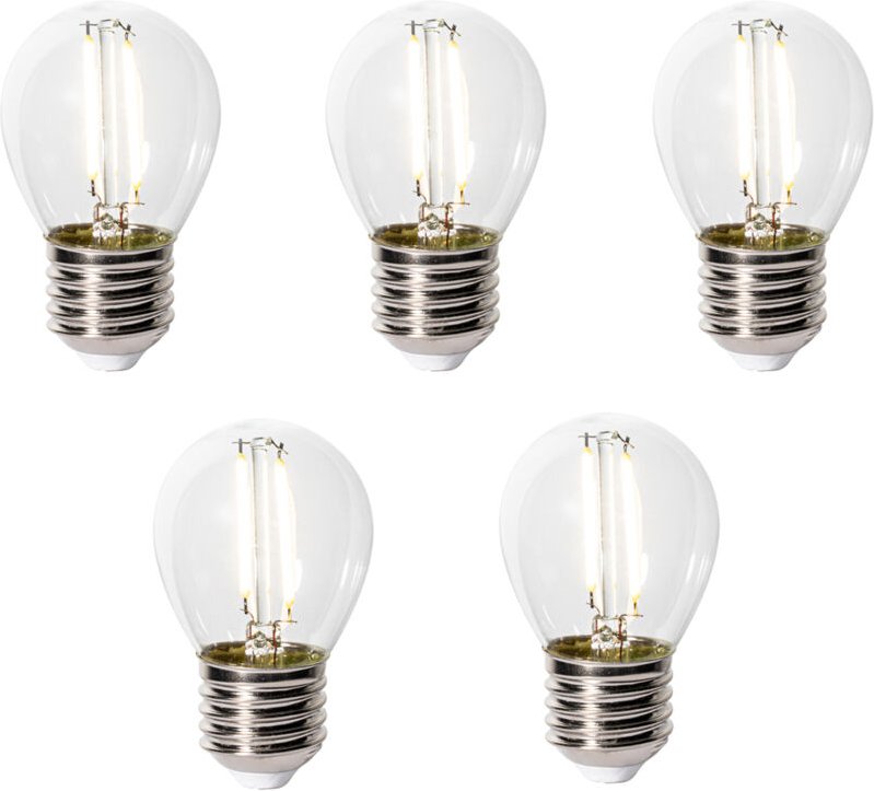 Luedd - 5er-Set E27 Dimmbare LED-Glühbirnen P45 Klarglas 3W 250 lm 3000K