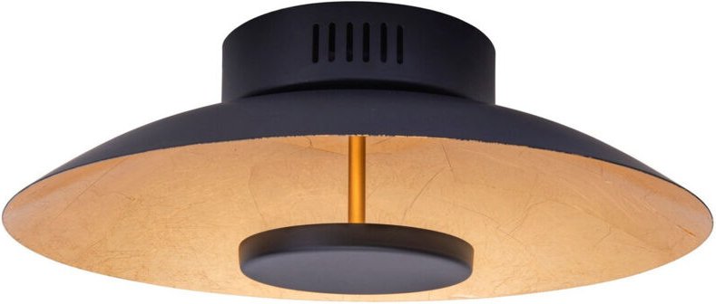 Naeve FIRENZE LED 40cm Bowl Semi Flush Deckenleuchte Schwarz-Gold 3000K