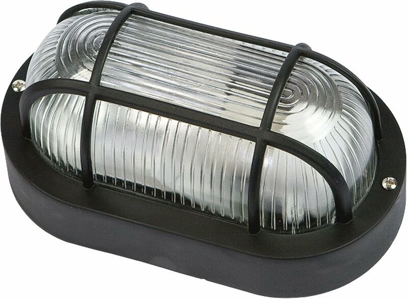 Brixo Deckenbeleuchtung Ovaler Außenanwendungshöhe 17 cm - black