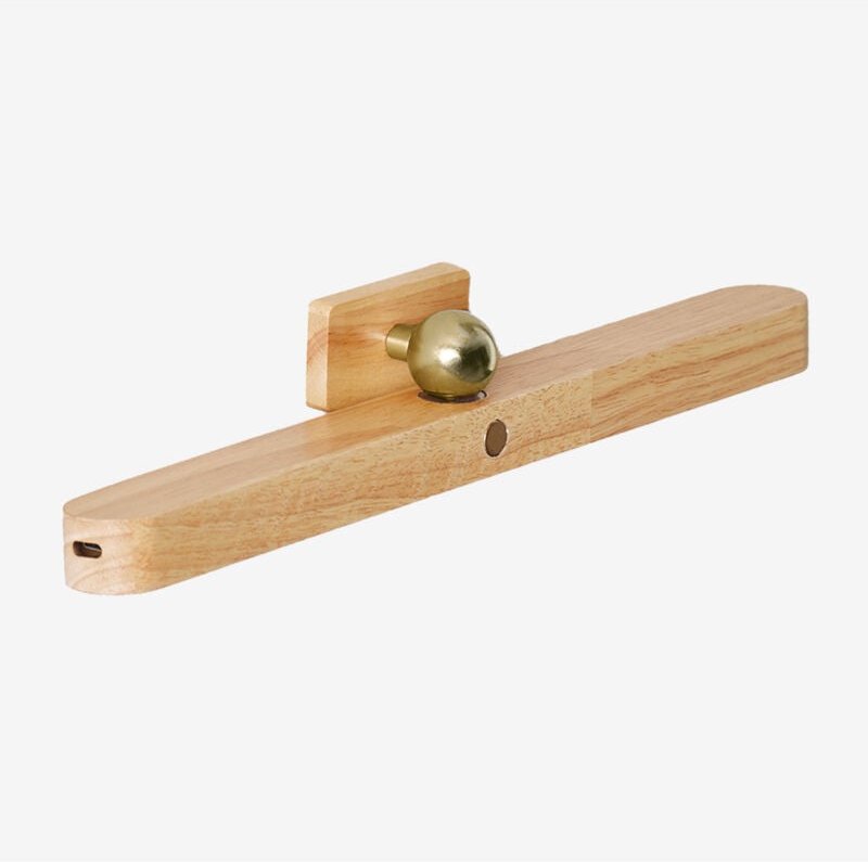 Davies LED-Wandleuchte aus Gummiholz Natürlich - Sklum