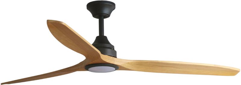 Alo Ventilator mit Licht schwarz/Holz