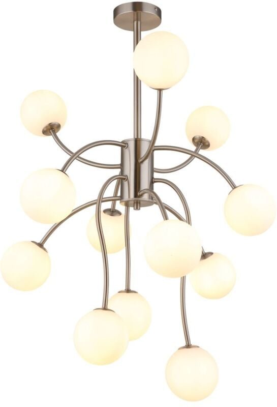 Globo Lighting - Deckenlampe Deckenleuchte Esszimmerleuchte led 12 Flammig Glaskugeln h 93 cm