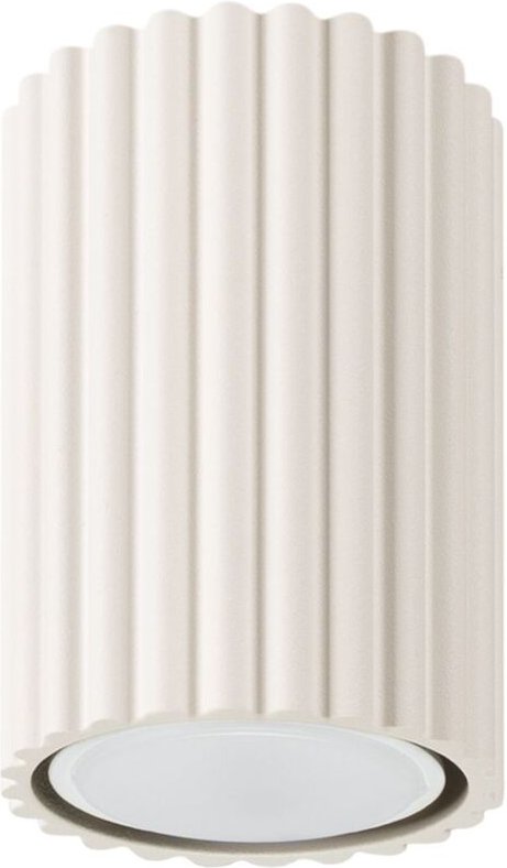 Licht-erlebnisse - Spot Leuchte Decke Aluminium GU10 rund ø 6,5 cm Aufputz Creme Modern