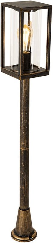 Qazqa - Vintage stehende Außenlampe Antikgold 100 cm IP44 - Charlois