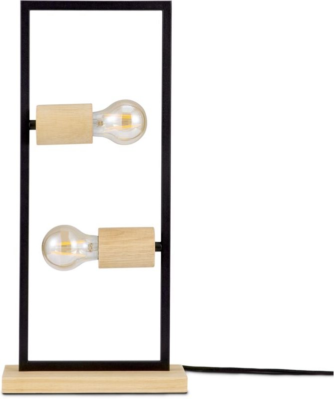 Tischlampe Stehlampe Vintage E27 Wohnzimmer Industriell Design Modern led Retro Tischleuchte, Natur 1 - Paco Home