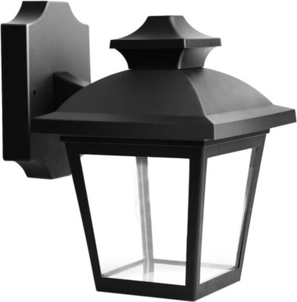 Fabrilamp - maca außenwandleuchte maca 1xe27 schwarz ip44 polycarbonat 24,5x17x22,3 cm