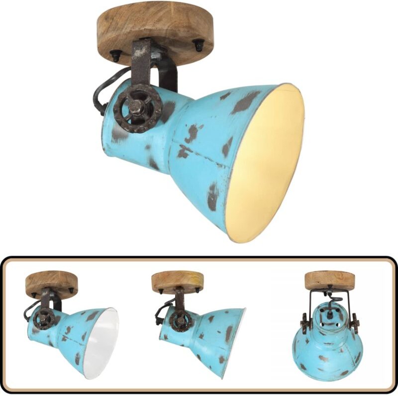 Wandleuchte 25 W Blau 11,5x11,5x25 cm E27 - Industrielampen - Wandleuchten - Blaue Lampen - Wohnraumbeleuchtung - Schlaf...