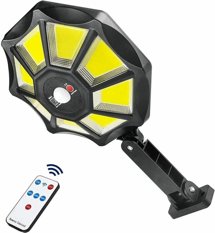 Trade Shop Traesio - Trade Shop - 168 LED-Straßenlaterne mit Solarpanel-Fernbedienungssensor TX-8230 -