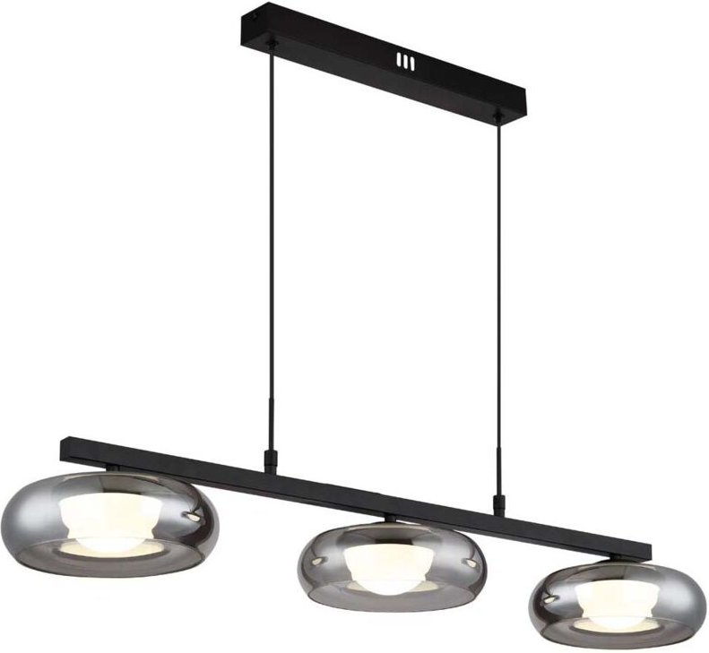 Thumbnail - Pendelleuchte Hängeleuchte Deckenleuchte LED Metall schwarz rauchfarben H 120cm