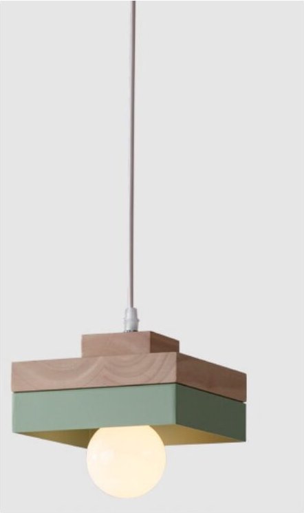 Thumbnail - Wottes - E27 Pendelleuchte Metall Holz Hängeleuchte Höhenverstellbare Deckenleuchte für Wohnzimmer Schlafzimmer Küche Gr...