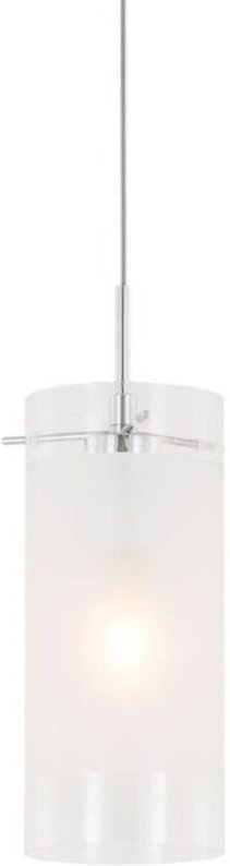 Italux Blend - Moderner hängender Anhänger Chrom 1 Licht mit weißem, klarem Schatten, E27
