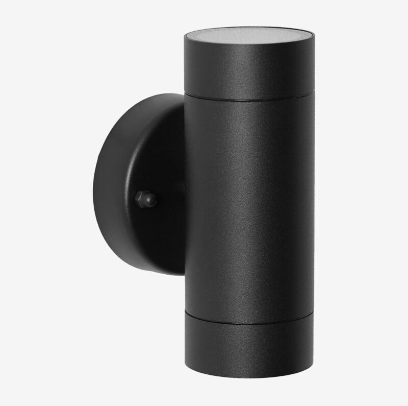 Sklum - Wandleuchte für den Außenbereich aus Aluminium mit 2 Lichtpunkten Jaxten Schwarz