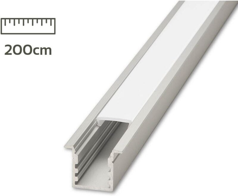 LED Fugen-Profil eloxiert 20 x 15mm opal 200cm