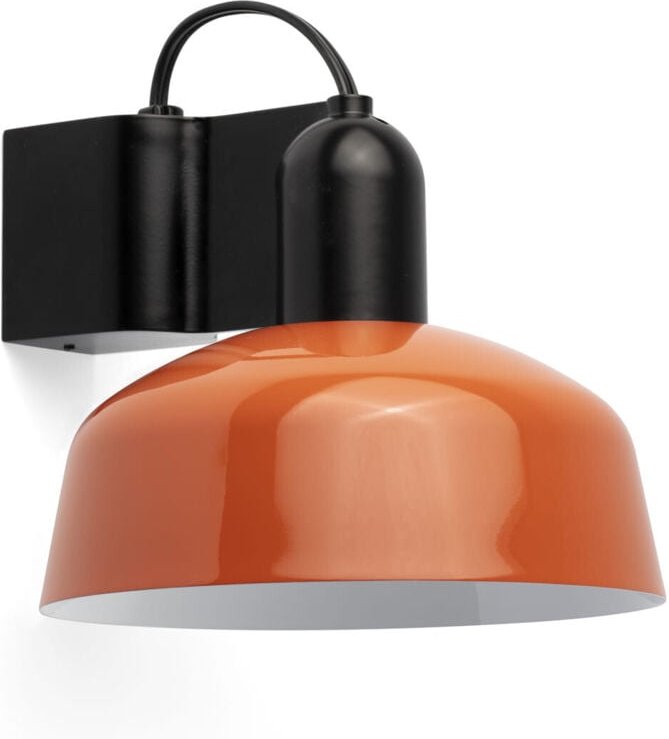 Thumbnail - Faro Tatawin Dome Wandleuchte Schwarz, Glanz Rötlich-Orange 1x E27