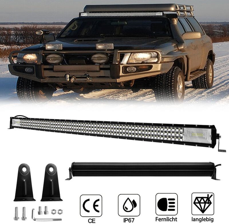 UISERBT 675W LED Zusatzscheinwerfer 12V/24V Zusatzscheinwerfer Auto Offroad Flutlicht Arbeitslicht Reflektor Scheinwerfe...