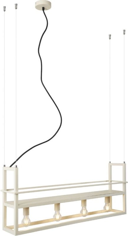 Industrielle Hängelampe Beige 4-Lichter - Cage Rack