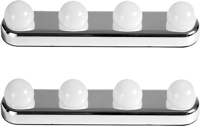 2 Teiliger 4 GlüH Birnen Loch Freier Leder für die Make-Up Installation Saug Napf Waschtisch Batterie Betriebene Wand Le...