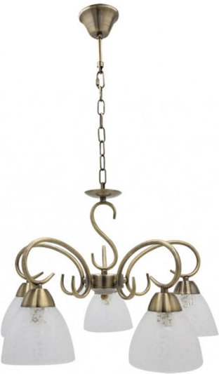 Fabrilamp - Wohnzimmer Lampe Modell jaipur 5 Lichter, Leder Regx46x46 Cm