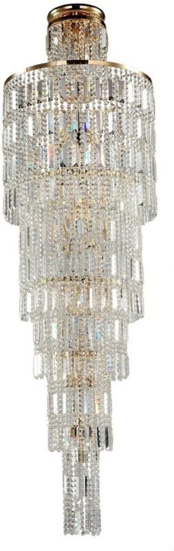 Deckenlampe Deckenleuchte Kristalllampe Wohnzimmerleuchte Metall goldfarben E14