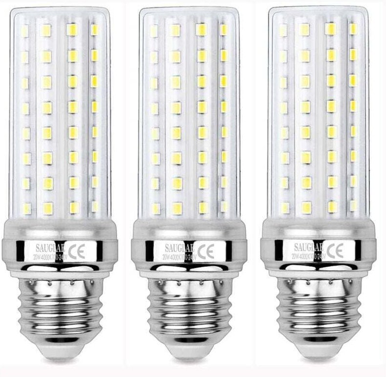 3er-Pack 20-W-LED-Maiskolbenlampen, entspricht einer 150-W-Glühbirne, 2300 lm, 4000 K neutralweiß, E27-Edison-Schraubfas...