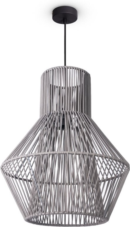 Led Pendellampe Wohnzimmer Hängeleuchte Esszimmer Vintage Korboptik Boho Natur Pendelleuchte, Schwarz 12 - Paco Home